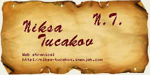 Nikša Tucakov vizit kartica
